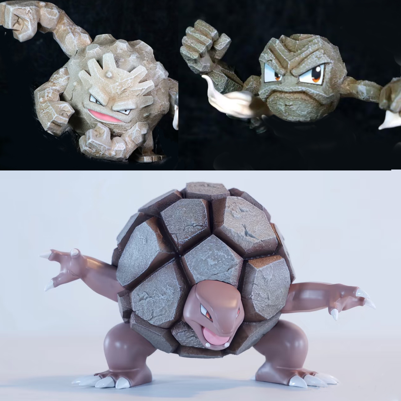 Figure Anime Pokémon Geodude, Combinazione Evolutiva, Action Figure in PVC, Modellini da Collezione, Giocattoli Regalo 2-7cm
