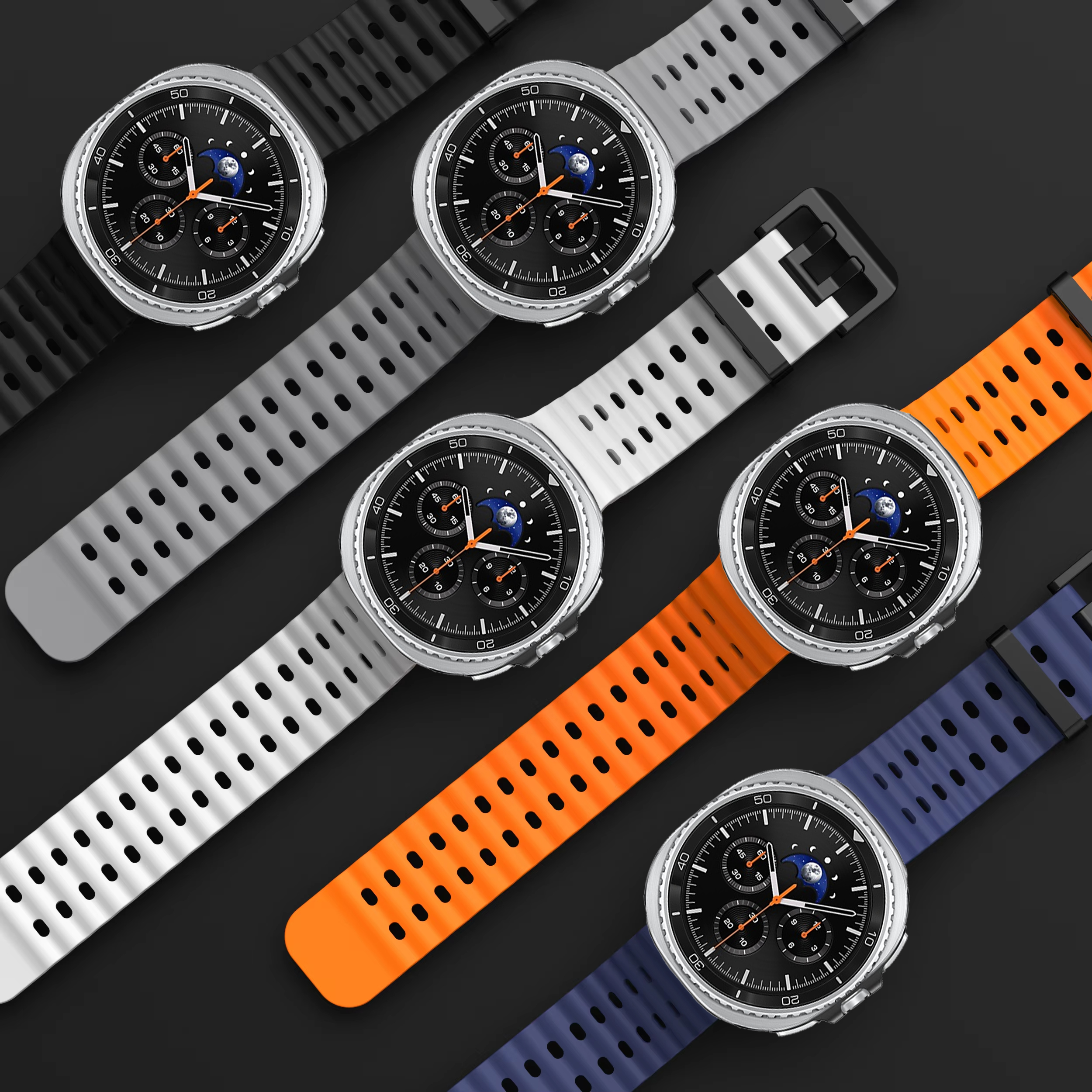 Ocean Band For Samsung Galaxy Watch 8 Strap 40mm 44mm Sport silicone Bracelet correa pulseira Galaxy Watch 8 classic 46mm Strap