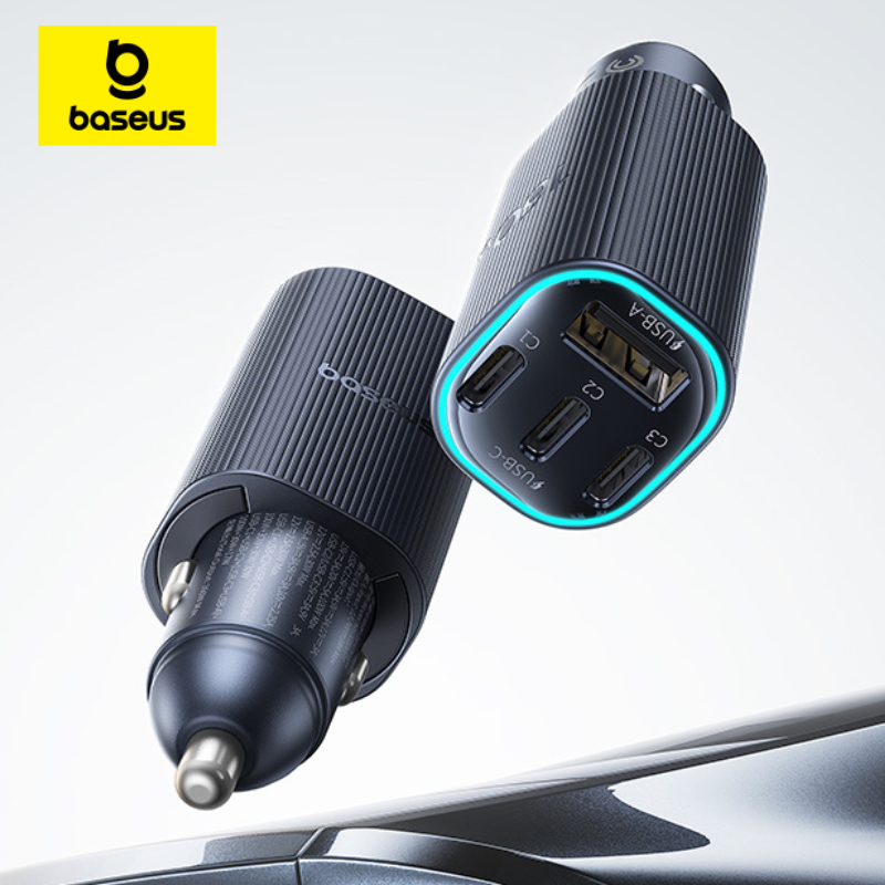 Ładowarka samochodowa Baseus 160W z szybkim ładowaniem PPS PD3.0 USB Type C do telefonów iPhone 17 16 15 14, laptopów, tabletów, Xiaomi