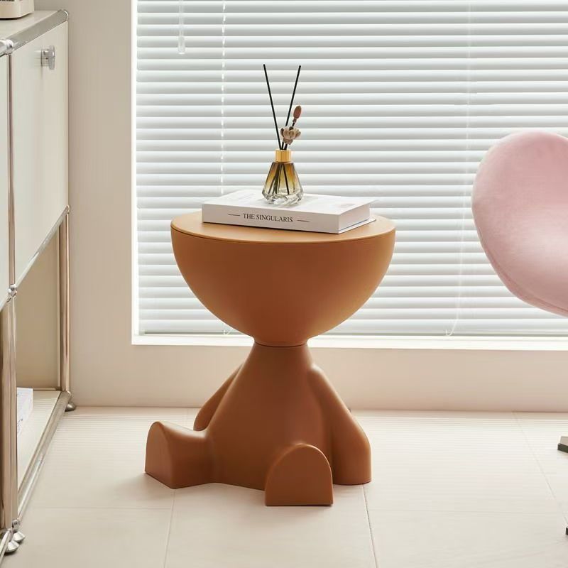 Light Cartoon Sofa Edge Table Mordern Creative Flat Head Coffee Table Small Household Plastic Furniture Side Table