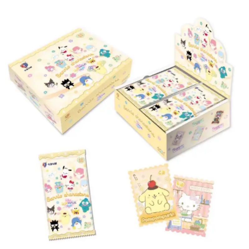 Sanrio Kuromi Hello Kitty My Melody, juego de cartas coleccionables brillantes, juguetes de cartas coleccionables para regalo de cumpleaños