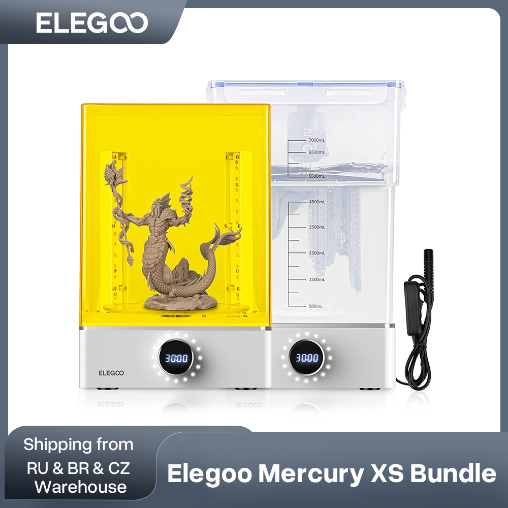 ELEGOO Mercury XS-bundel wassen en genezen met apart wasstation voor grote 3D-prints van hars, compatibel met SATURN 3 ULTRA