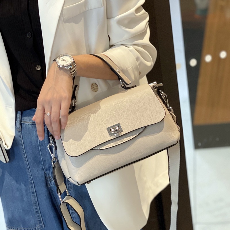 Sac à bandoulière en cuir de vache véritable pour femmes, couleur unie, sac à main décontracté pour dames, sac messager de luxe de créateur