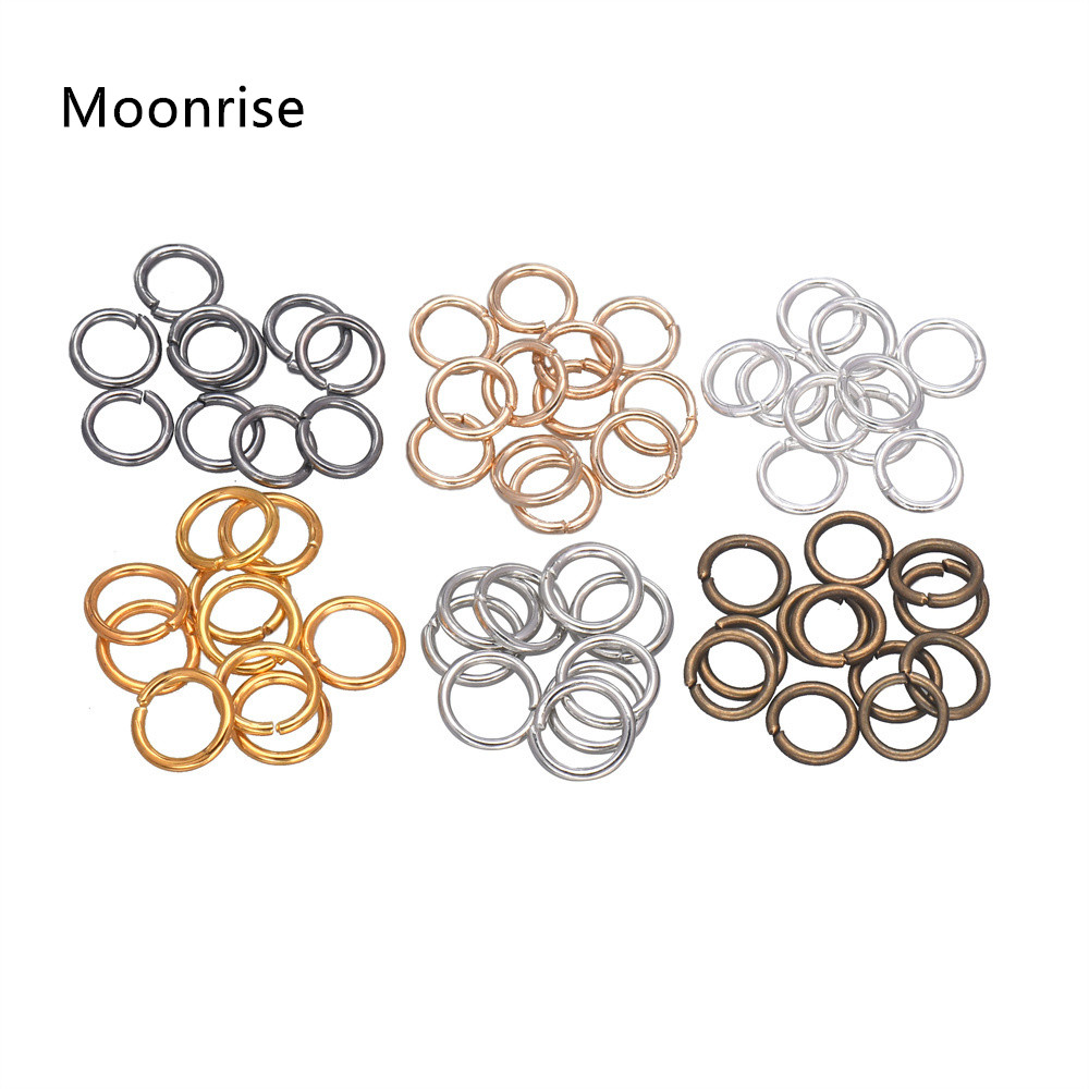 100–200 Stück 4 mm, 5 mm, 6 mm, 7 mm, 8 mm, 10 mm, 12 mm, offene Biegeringe für Schmuckverbinder, Kettenglieder