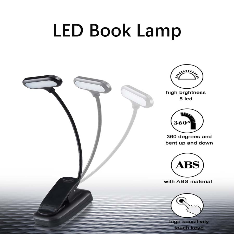 Ajustável led livro lâmpada portátil mini proteção para os olhos luz de leitura clip-on candeeiro de mesa alimentado por bateria estudo lâmpada de mesa de leitura