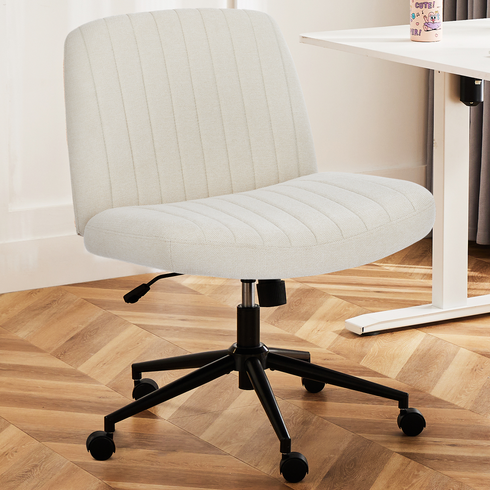 Krzesło biurowe/gamingowe MCQ bez podłokietników, ergonomiczne, z kółkami, regulacją wysokości i obrotem 360 stopni. °   Obrotowe krzesło gamingowe do domowego biura