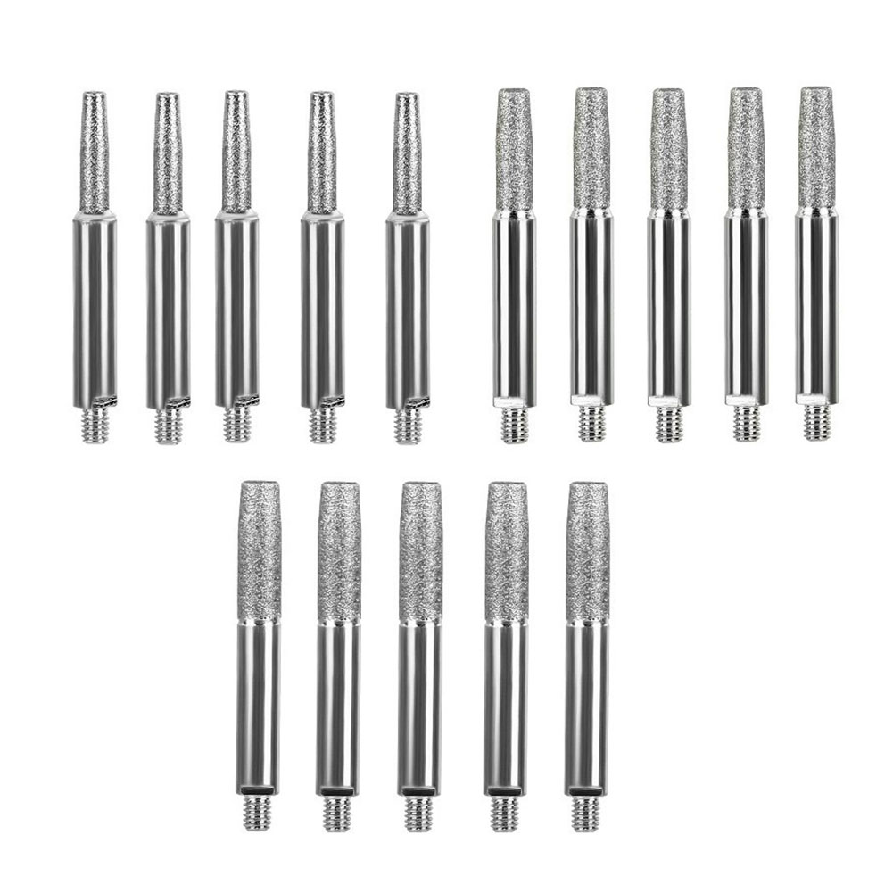 5 stücke Diamant Beschichtet Zylindrischen Grat Kettensäge Spitzer 4/4,8/5,5mm Schleifen Kopf Für Handkurbel Kettensäge kette Schärfen Jig