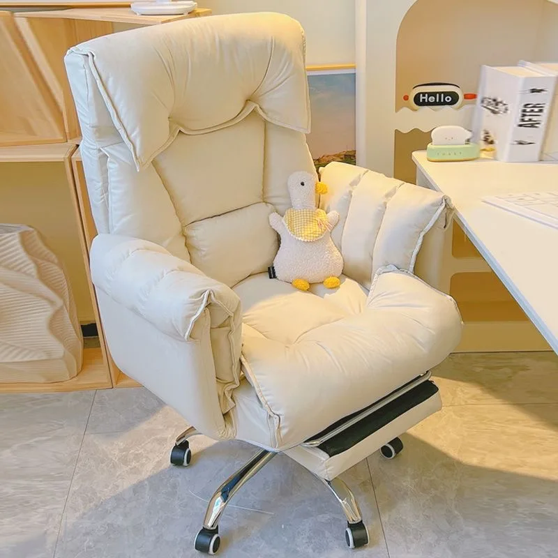 Cómoda silla de sofá perezoso para uso doméstico, silla reclinable para ordenador de oficina con reposapiés, silla de deportes electrónicos para escritorio de dormitorio