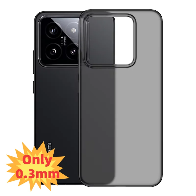 Custodia rigida opaca ultra sottile da 0,3 mm per Xiaomi Mi 15 14 13 Pro Cover posteriore morbida in PP sottile traslucido per Xiomi13 Xiaomi14 Shell