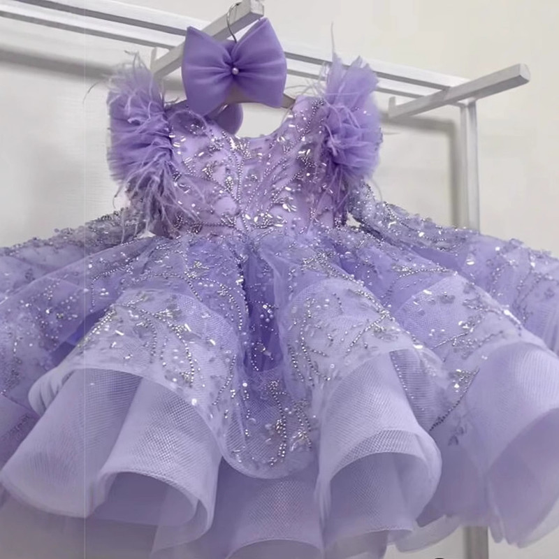 Meninas luz de luxo noite princesa vestido baile crianças moda lantejoulas design aniversário casamento desempenho vestido y1532