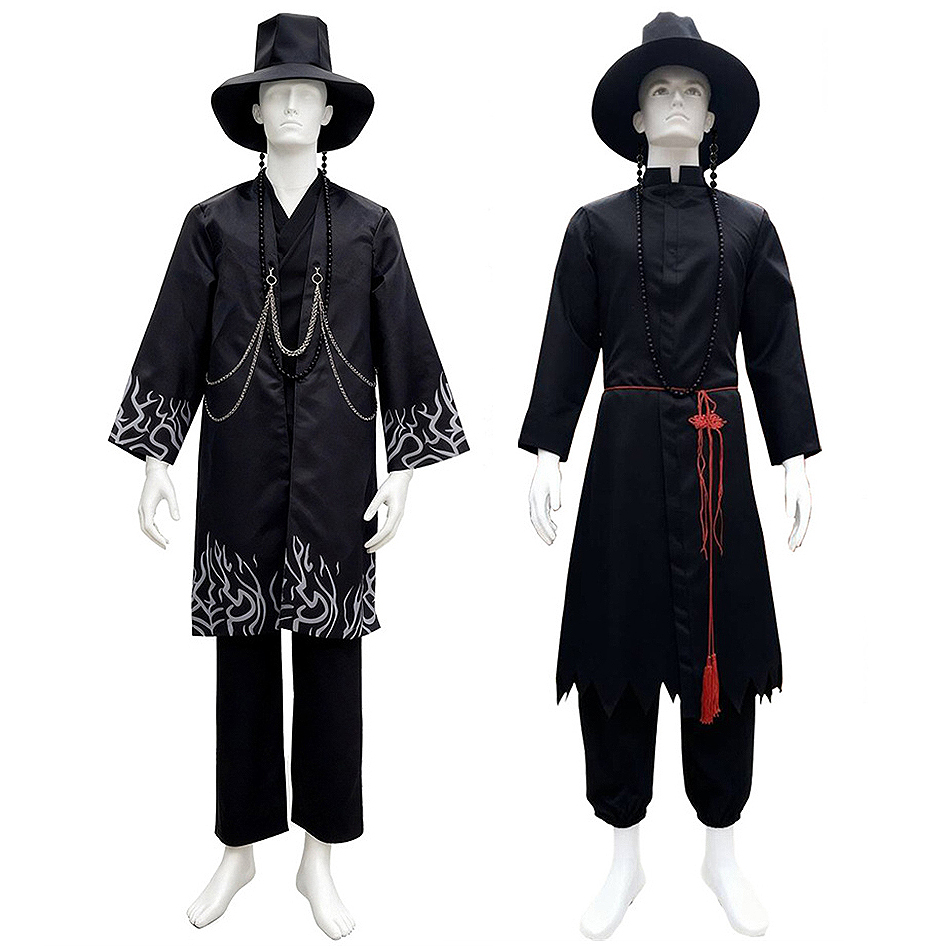 KPop Jinu Demon Saja Cosplay Hunters Clothes Adult Kid Boy Cartoon Role Play Stage Performance Costume Children Carnival Apparel