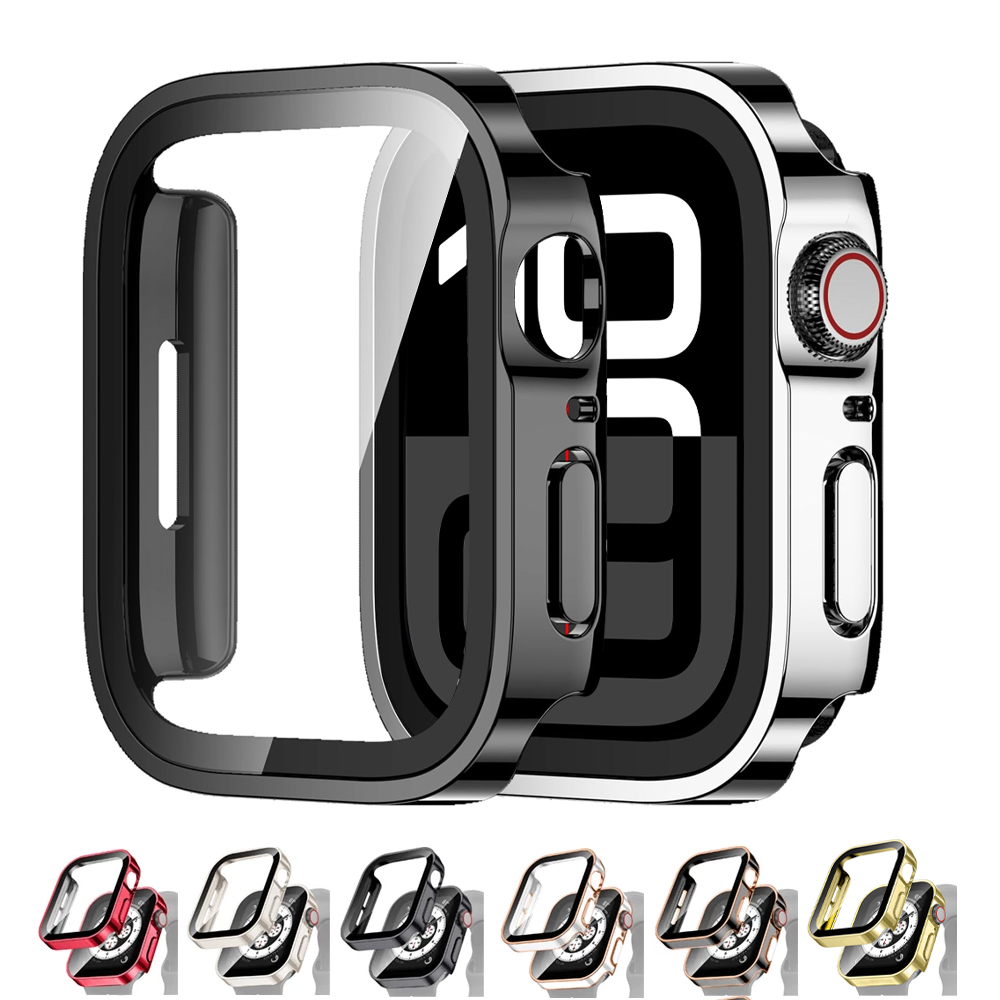 Защитная пленка для экрана Apple Watch Case 46 мм 42 мм 45 мм 44 мм 49 мм 41 мм 40 мм закаленное стекло iWatch Series 10 7 8 9 SE 6 5 4 Ultra 2