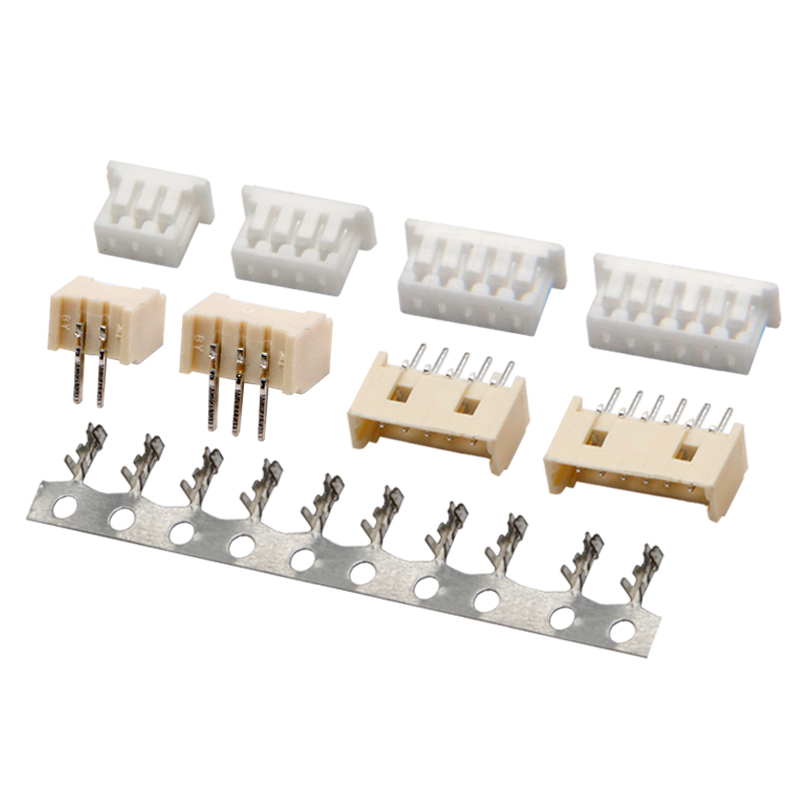 Connecteur MICRO JST 1.25 2/3/4/5/6/7/8/9/10 broches, pas de 1.25MM, Angle droit/en-tête de broche droite/boîtier/Terminal, 50 pièces