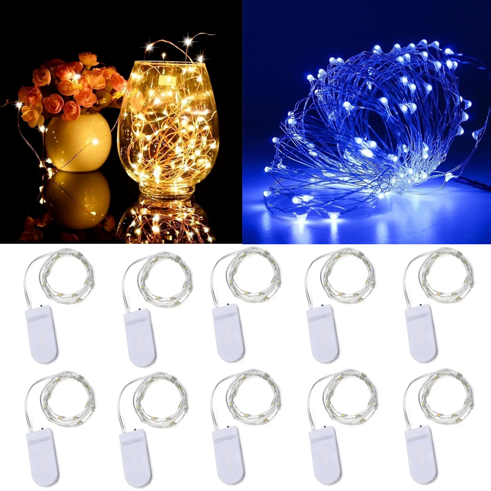 10 pz 6 pz Filo di Rame LED Luci Della Stringa Vacanza Lucine Ghirlanda Albero Di Natale Decor Festa di Nozze FAI DA TE Natal Navidad 2022