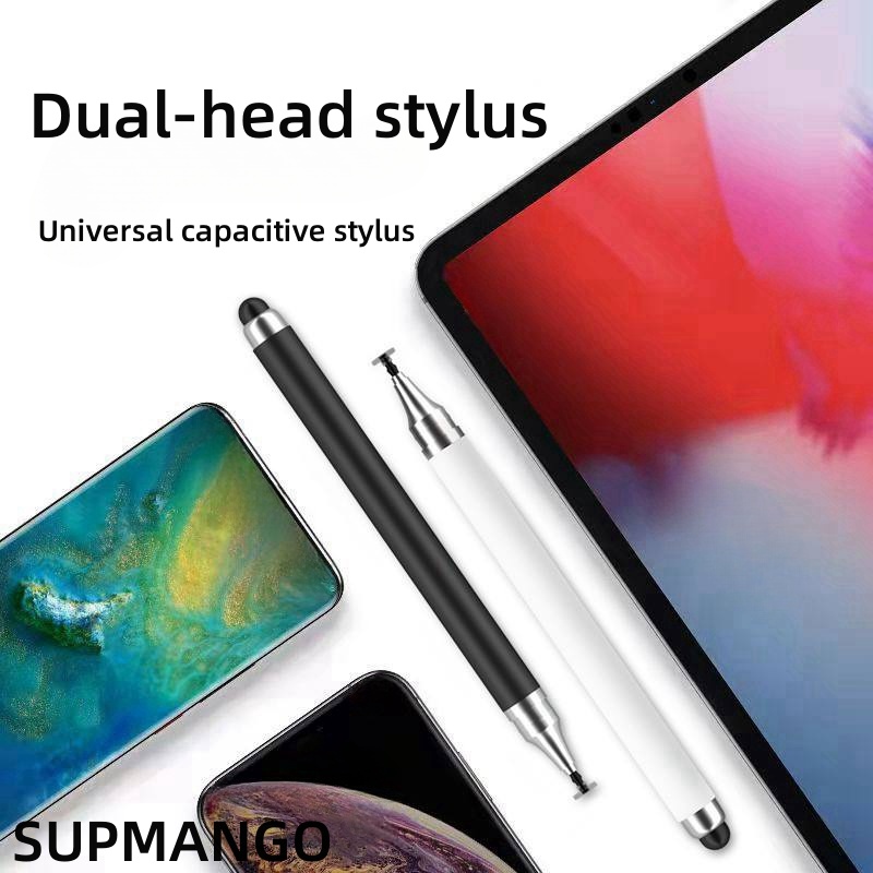 Caneta capacitiva dois em um adequada para todos os telefones celulares e tablets Caneta de desenho capacitiva com tela de toque multifuncional