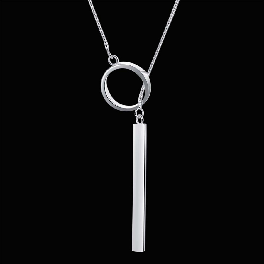 Nouveau collier en argent Sterling 925 pour femmes, bijoux de 18 pouces, pendentif rond créatif, à la mode, cadeaux de noël et de mariage