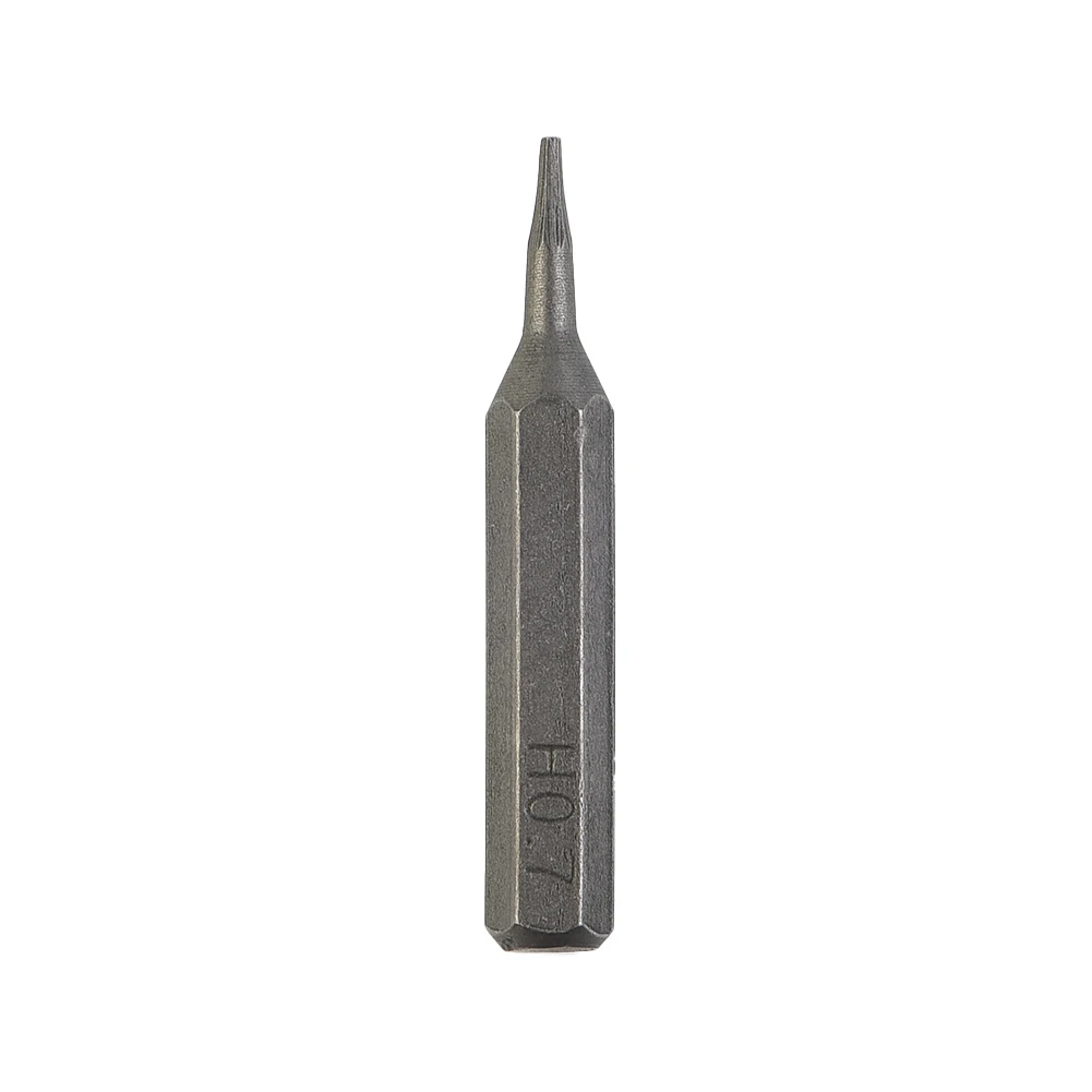 Mata obeng magnetik Hex Mini, peralatan tangan mata bor magnetik H4 × 28mm H0.7 H0.9 H1.5 H2.0 H3.0 H4.0 4mm 5/32 inci