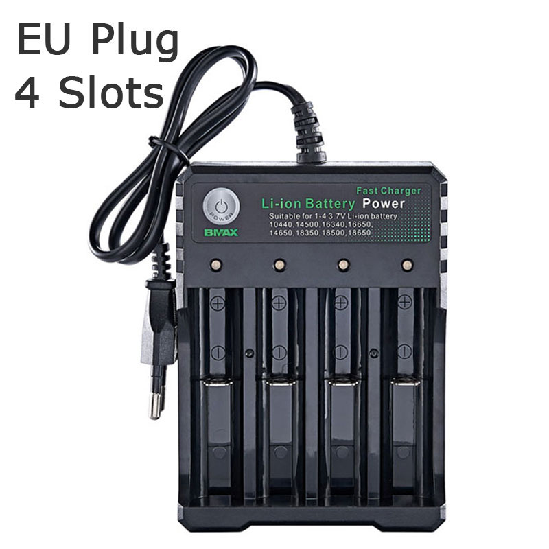 18650 리튬 이온 배터리 충전기 4 슬롯 AC 110V 220V EU/US 듀얼 18650 충전용 3.7V 4.2V 충전식 충전 18500