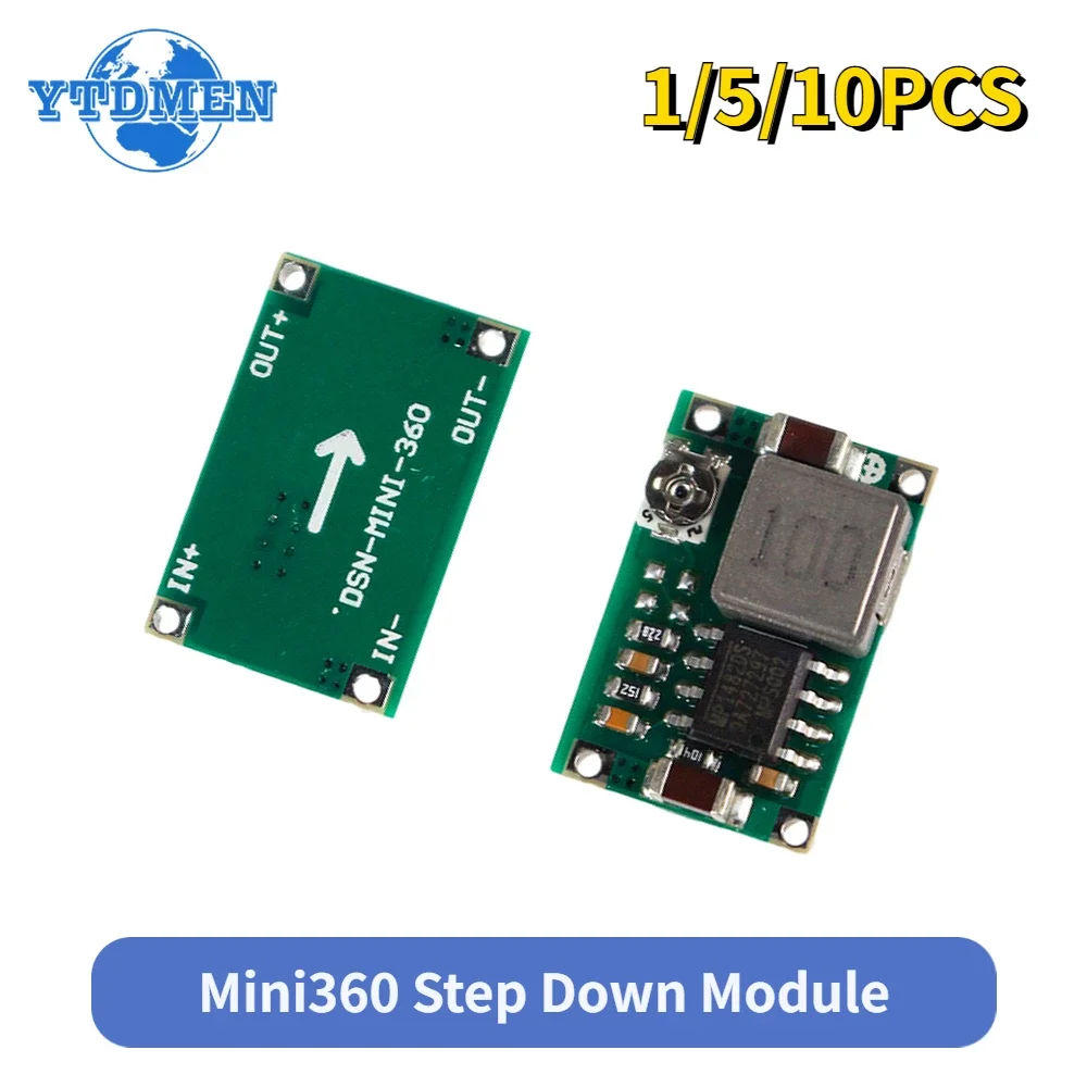 1/5/10Pcs Mini360 DC-DC Converter Step Down Module Voeding Module 4.75-23V Naar 1-17V 340Khz Mini-360 Ultra-Klein