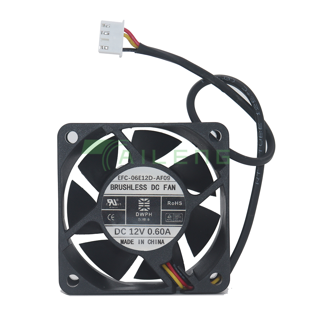 EFC-06E12D EFC-06E12D-AF09 6025 12V 0.60A 60X60X25mm 60mm 6cm Fuente de alimentación del inversor del servidor PSU Ventilador de refrigeración axial