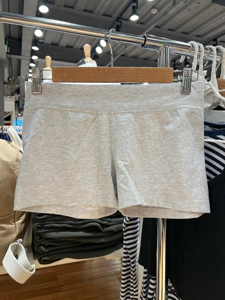 Prosta w jednolitym kolorze dresy do jogi damskie letnie bawełniane z wysokim stanem wąskie proste krótkie spodnie w stylu Vintage w stylu Basic Casual uliczny spodenki sportowe