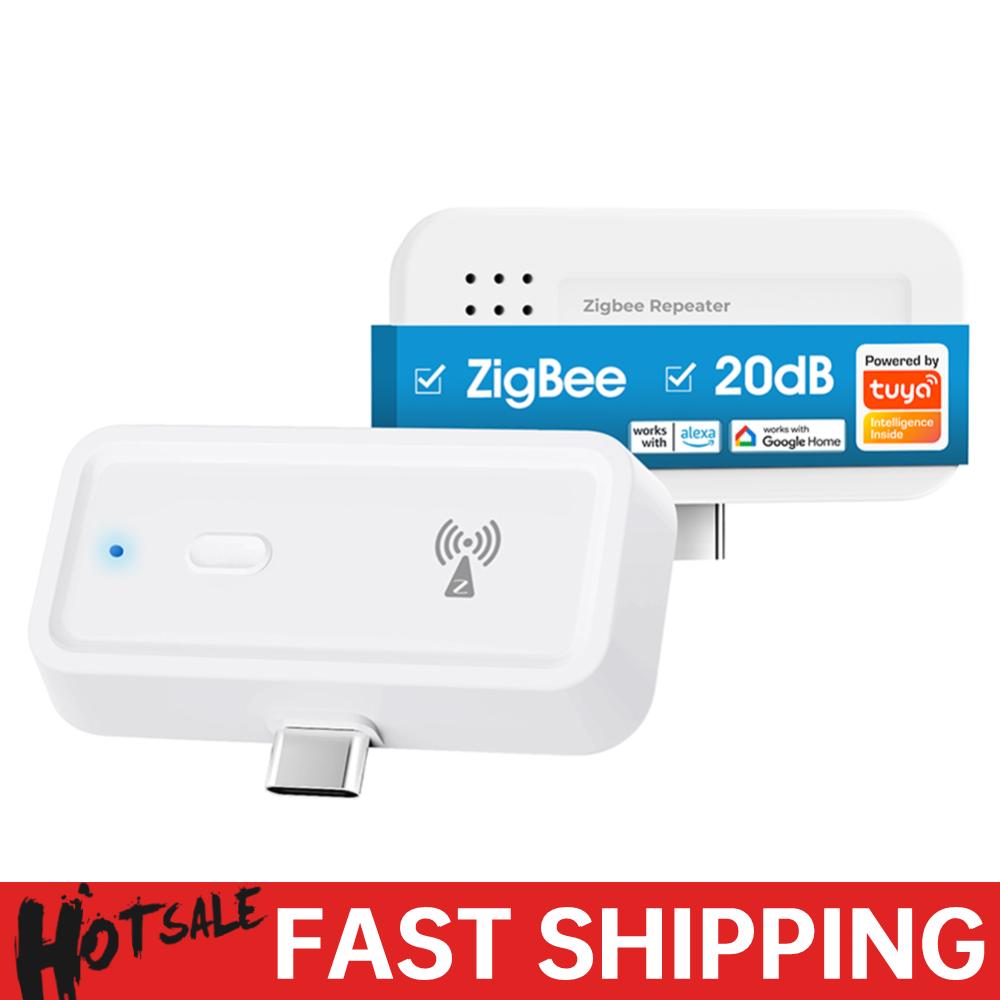 Repetidor de señal ZigBee funciona con ZigBee Gateway Hub tipo C amplificador de señal potencia de salida hasta 20db dispositivos de automatización del hogar inteligente