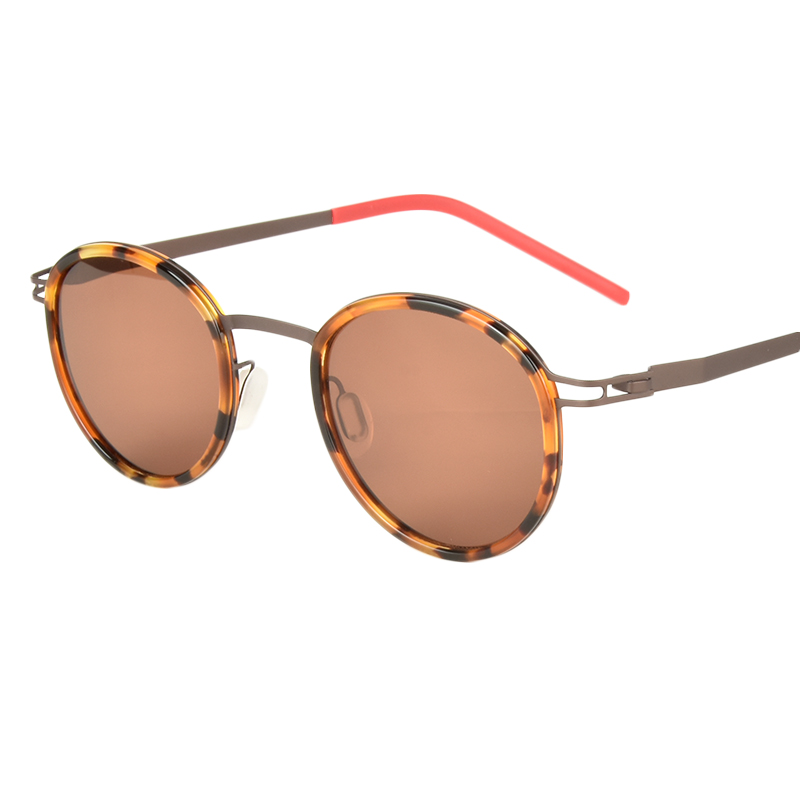 Gafas de sol polarizadas para hombre y mujer, lentes de sol polarizadas redondas con protección UV para conducir al aire libre, marca alemana