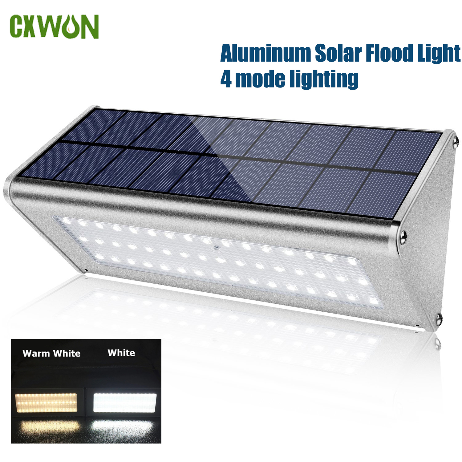 1100LM Solar 48Led Licht Im Freien Wasserdichte Aluminium Radar Motion Sensor Beleuchtung Lampe für Wand Sicherheit Hof Terrasse Zaun Veranda