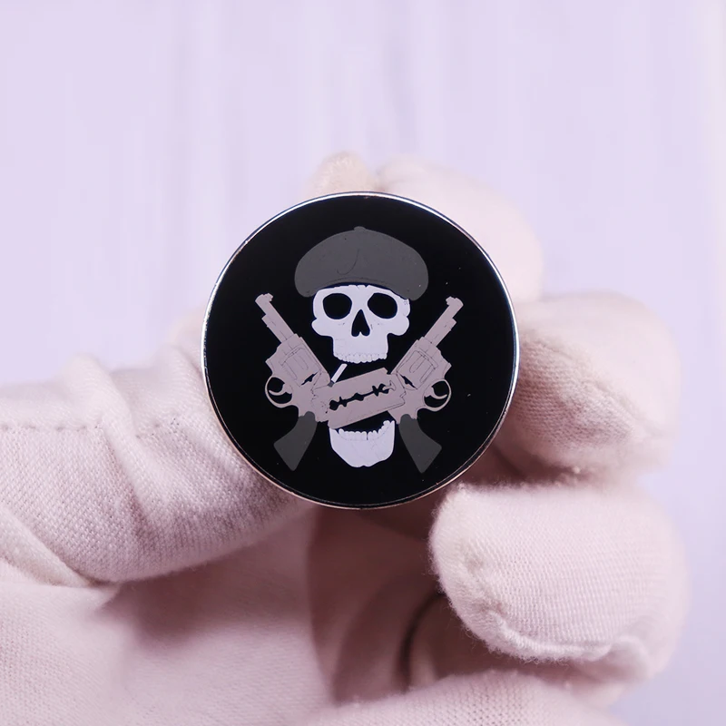 Peaky Blinder Skull Pin Brooch TV Show Badge Fashion Jewelry Decor