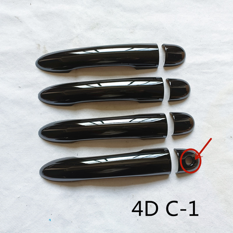 Para Renault Clio 3 MK3 iii 2006 2012 2013 RS accesorios cubierta de manija de puerta embellecedor plástico negro brillante