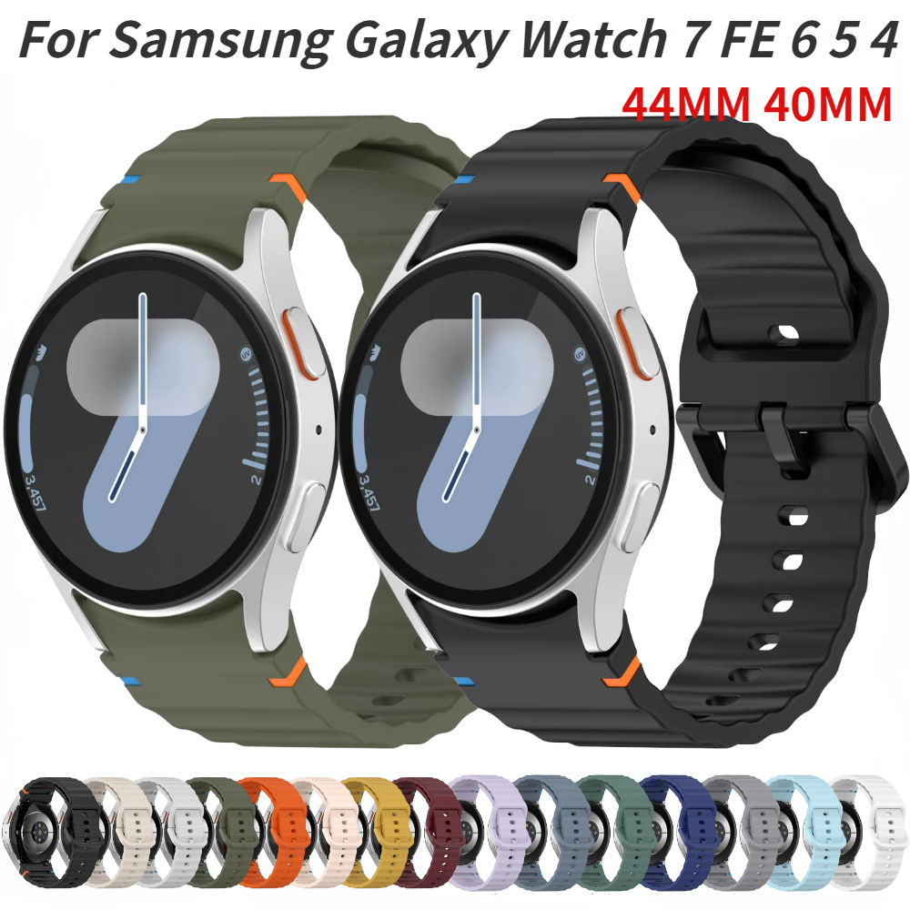 Оригинальный силиконовый ремешок для Samsung Galaxy Watch 7 44 мм 40 мм FE 6 4 5 pro 45 мм Браслет для Watch 6 Classic 43 мм 47 мм Спортивный ремешок