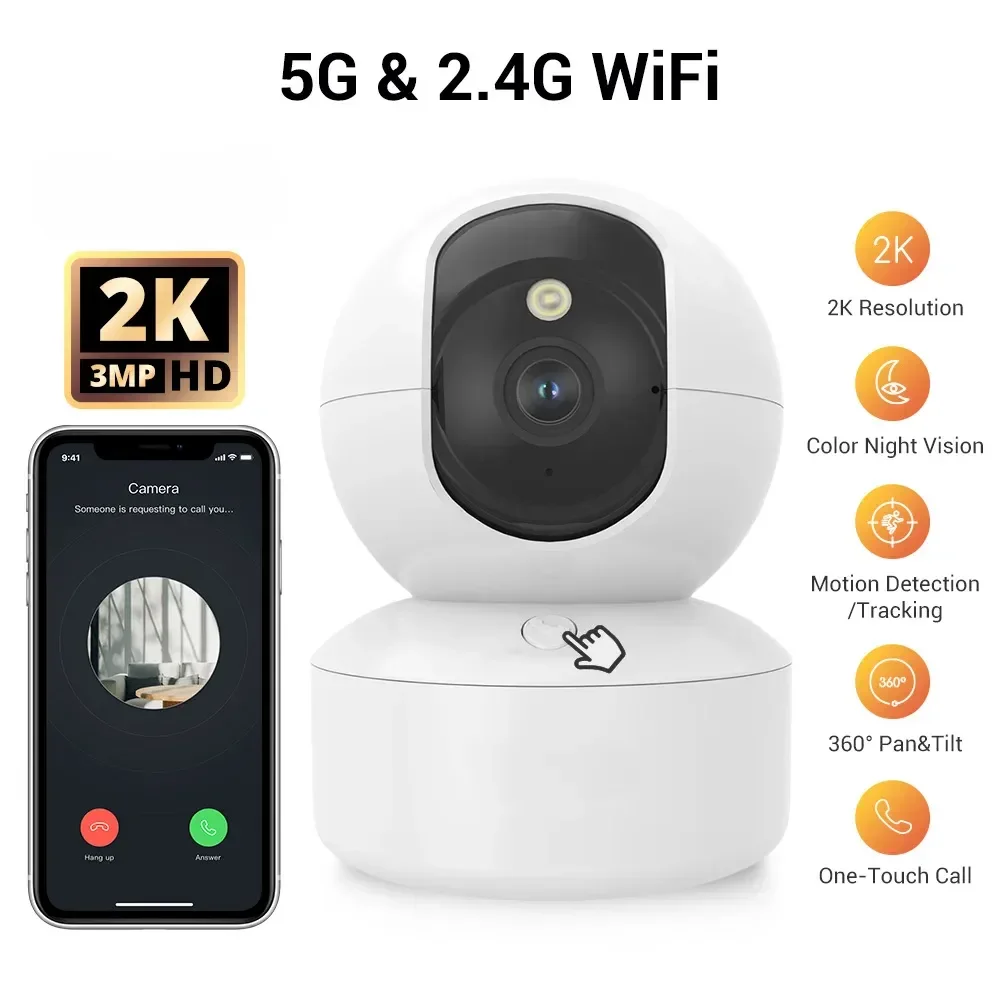 Wifi IP Camera Smart Home Auto Tracking 1620P Full Night Vision Network Wireless CCTV Video Baby Security Camera