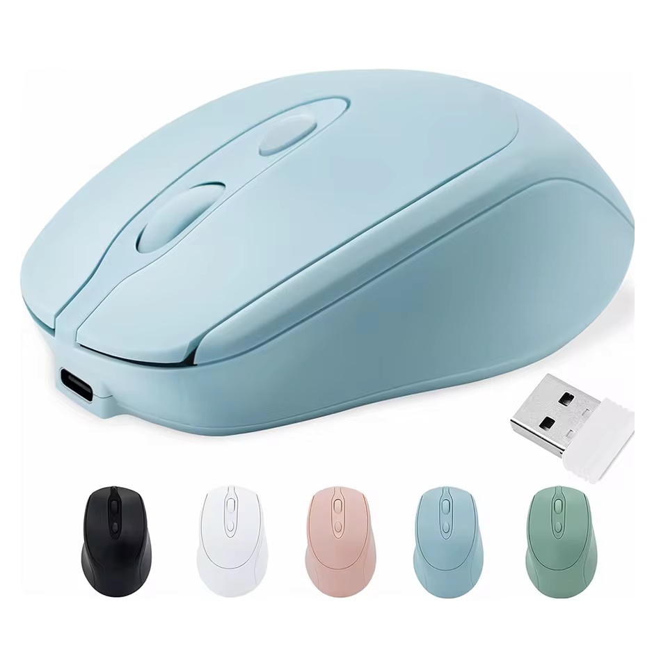 充電式ワイヤレスコンピュータマウス 2.4 グラム Bluetooth 互換ワイヤレスマウス USB サイレントゲーマーマウス PC ラップトップ Macbook タブレット用