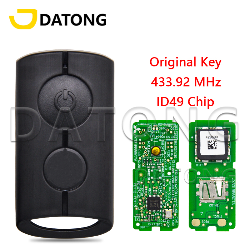 Datong World Chave de controle remoto original para motocicleta, compatível com YAMAHA XMAX XMAX300 NVX NVX155 AEROX JAUNS QBIX ID49 Chip 433.92MHz