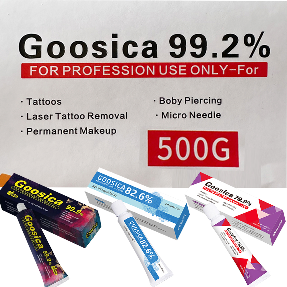 99.2% Goosica 500g 99.9%82.6%79.9% 10g crema para tatuajes antes del maquillaje permanente microaguja ceja labios Piercing crema auxiliar