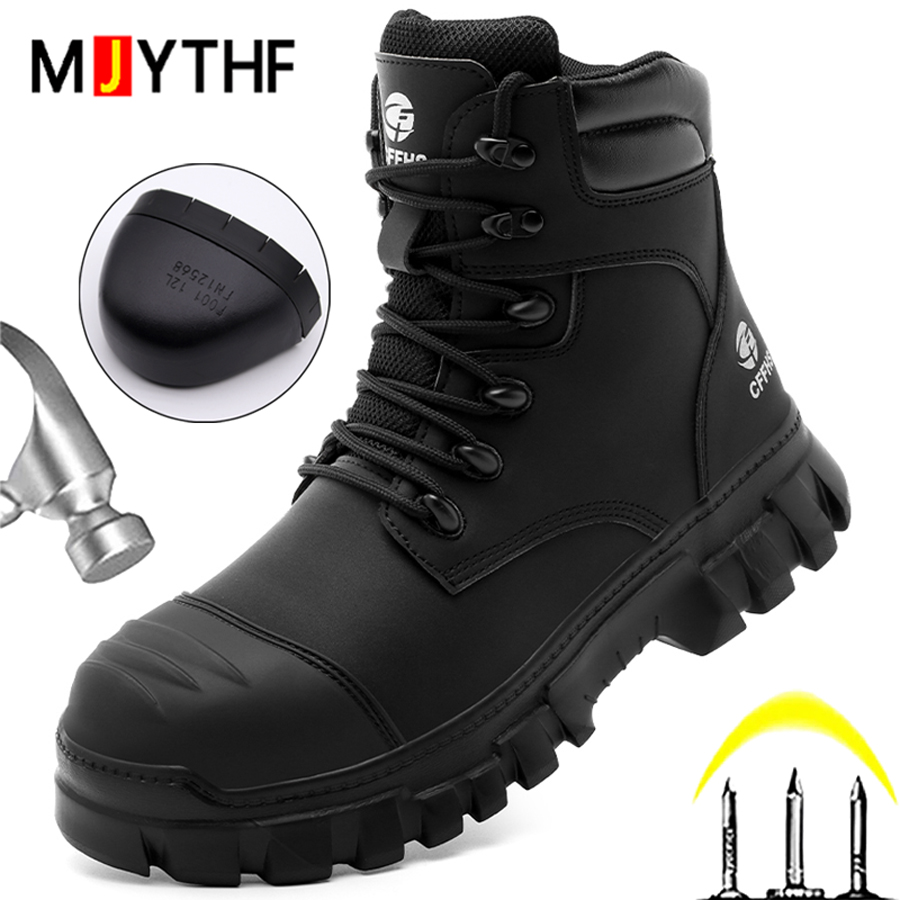 2026 New Work Safety Boots Steel Toe Shoes Men Anti-Smash Anti-Puncture Indestructible Shoes Security Boots Industrial Shoes