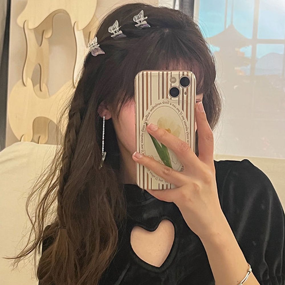 10 stücke Mini Schmetterling Haar Klaue transparentes Harz süße Haarnadel Aurora Haars pangen Mode exquisite Haarschmuck für Frauen