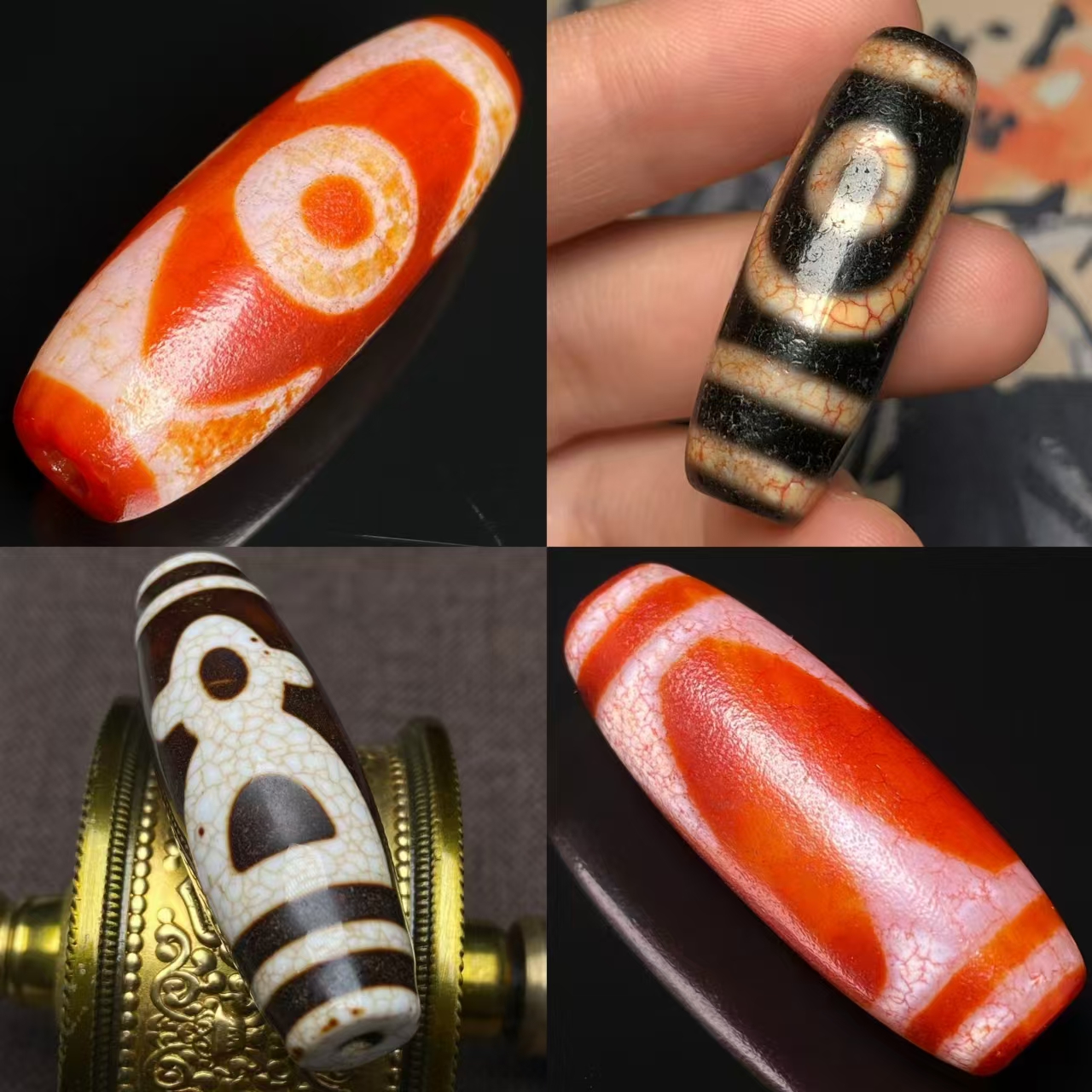 Reflusso tibetano dzi vecchio materiale liquami ad alto contenuto di olio colpo di sangue ciondolo collana collezione di accessori retrò di alta qualità