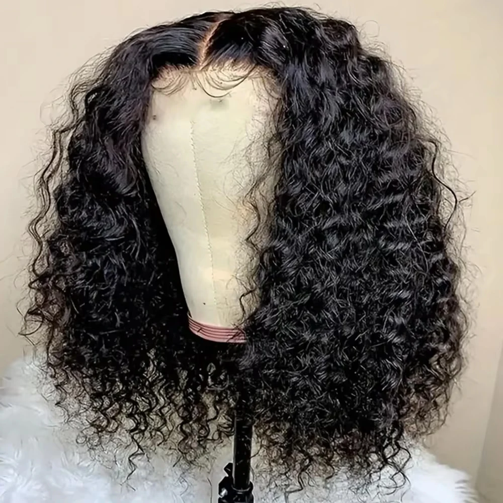 Burmese Jerry Curly Short Bob Wigs Human Hair Deep Wave Glueless Wigs 13X6 Hd Lace Front Water Wave Wet and Wavy Human Hair Lace Frontal Wigs Original Vietnamese Raw Virgin 13x4 Human Hair Lace Front Wigs