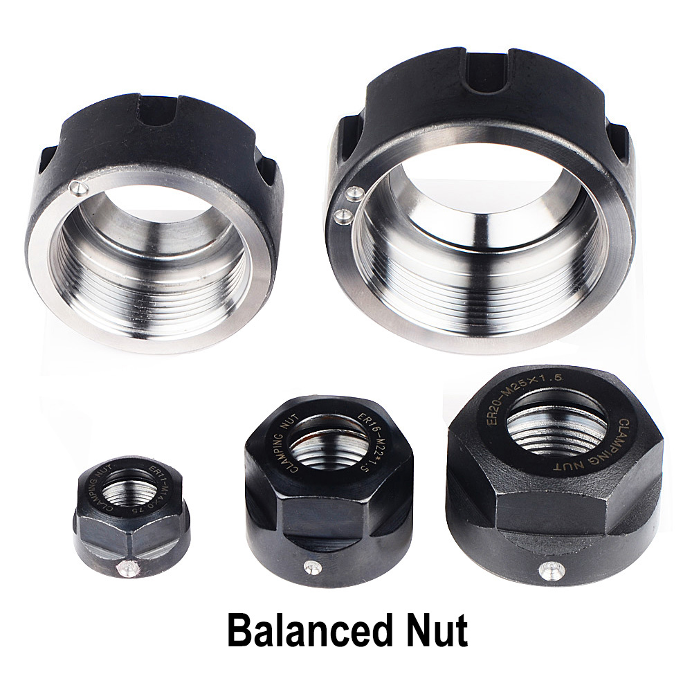 Porca de pinça balanceada de precisão, er11, er16, er20, er25, er32, porca de coleta, fixação de porca, fresadora cnc, máquina de gravação, 1 peça