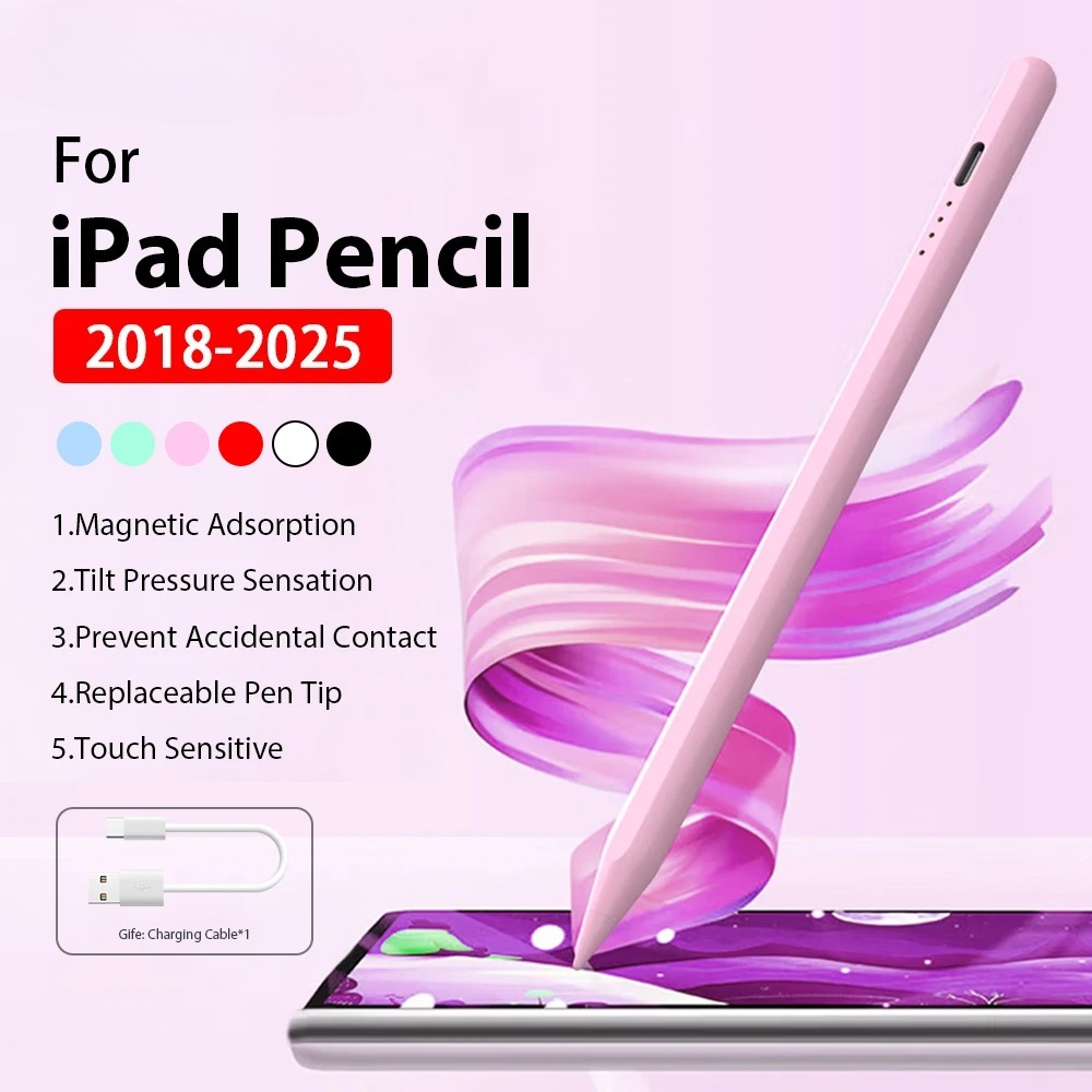 Für Apple Pencil für iPad A16 Pro 13 11. Gen. M5 M4 12.9 Air 11 M3 M2 5 4 3 Stylus Pen 10 9 10. 9. Gen. Mini 7 6 Touch Pens