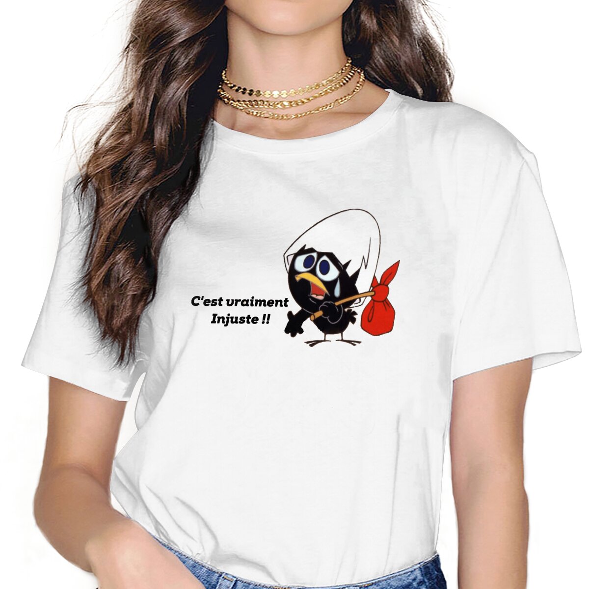 Calimero Anime gehen Unisex T-Shirt Grafik Femmes T-Shirts Sommerkleid ung Harajuku Crewneck T-Shirt