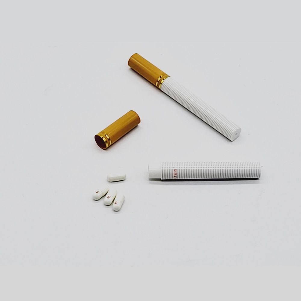 Truco Caja de medicamentos en forma de cigarrillo Mini disfraz Transferencia segura Arma para ocultar dinero
