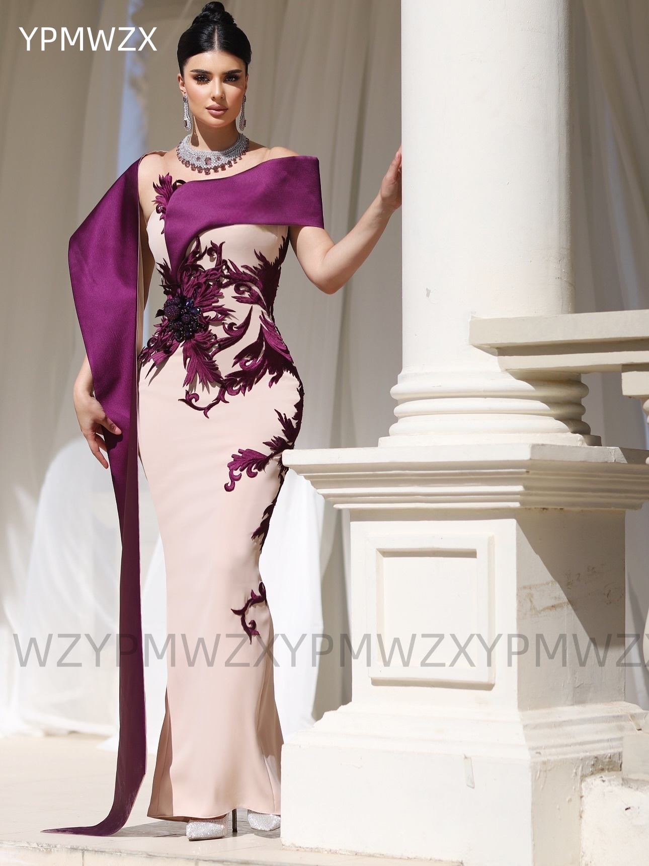 Sukienka na imprezę, wakacje, bez ramiączek, dopasowana, do ziemi, na studniówkę, vestido formal, فستان