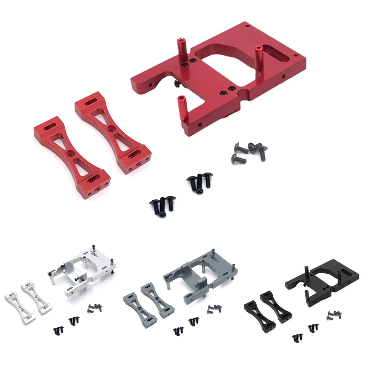 WPL C14 C24 B14 B24 MN D90 MN99S Set Balok Penyangga Servo Logam Aksesori Suku Cadang Upgrade Mobil RC
