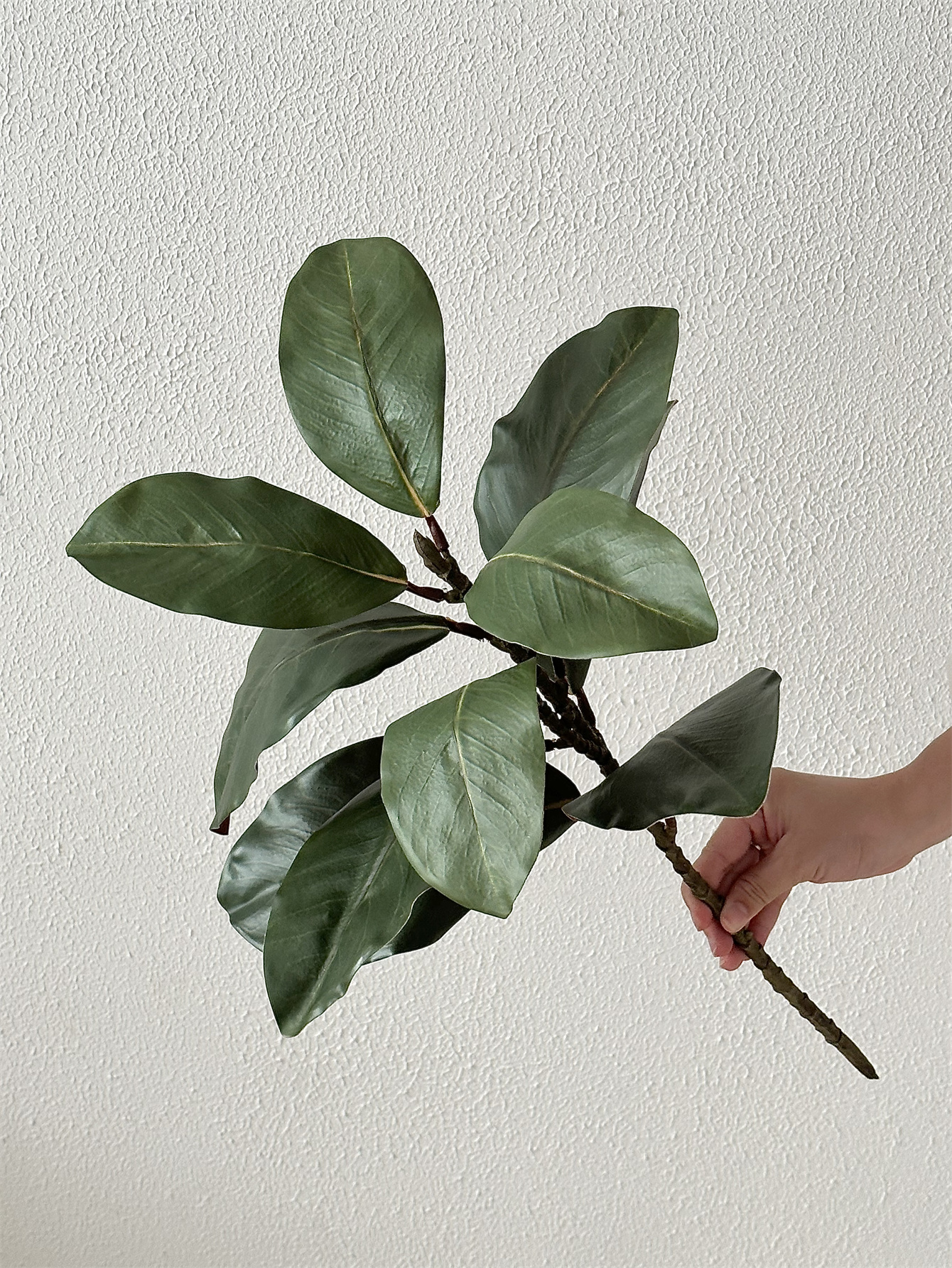 Grande imitazione Magnolia denudata foglia di gomma imitazione rami di magnolia piante artificiali fatte a mano da 50 cm