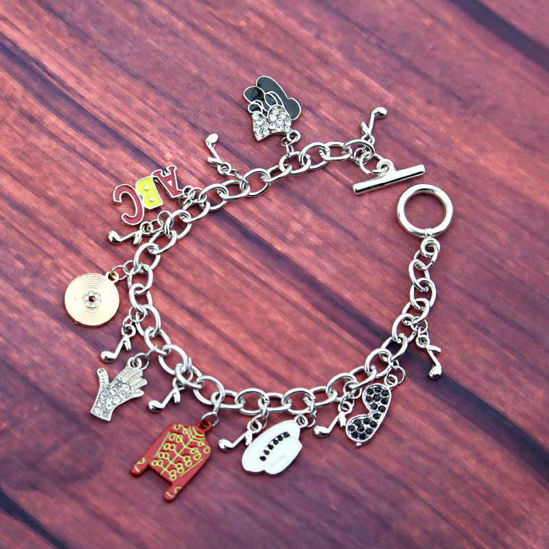 Braccialetti Michael Jackson per donna uomo serie commemorativa ciondoli ciondolo catena braccialetto fan musicali gioielli regali