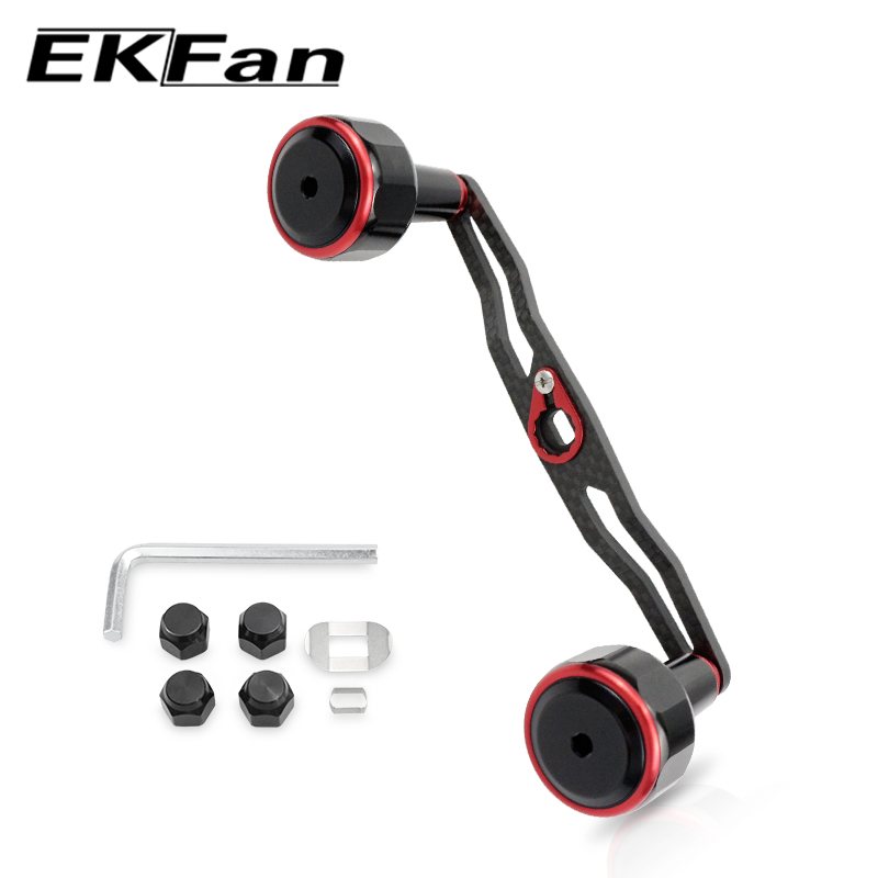 EKFan pemutar senar pancing karbon ringan, penggulung senar pancing, pegangan karbon ringan 140MM 46G, lubang 8x5MM, 7x4MM