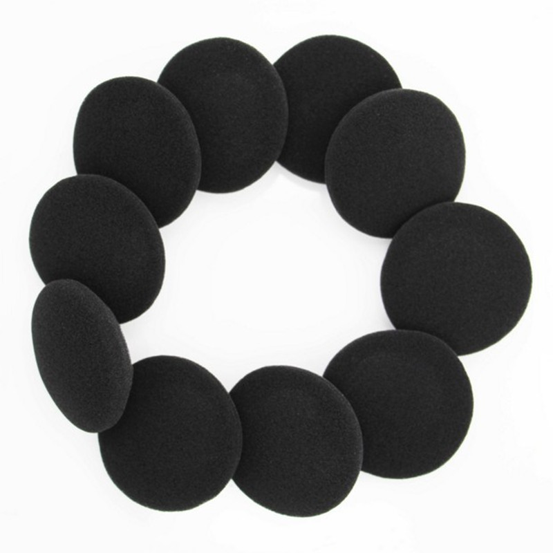 10Pcs 50mm 60mm 70mm 80mm Foam Headphone Replacement Earbud Ear Pads Sponge Covers Headset Earphone Cushions Ear Tips