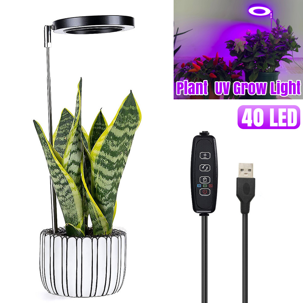 Planta de espectro completo 48 LED UV crece la lámpara vegetal ligera para la planta hidropónica interior